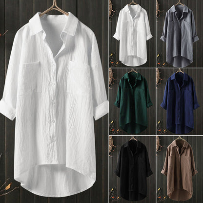 🎁Hot Sale 49% OFF💖Women's Shirt Made Of Single -Colored Cotton Linen