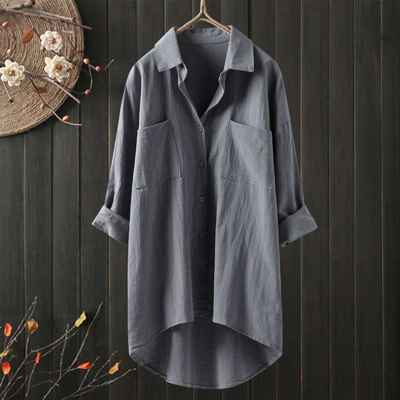 🎁Hot Sale 49% OFF💖Women's Shirt Made Of Single -Colored Cotton Linen