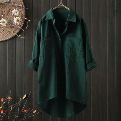 🎁Hot Sale 49% OFF💖Women's Shirt Made Of Single -Colored Cotton Linen