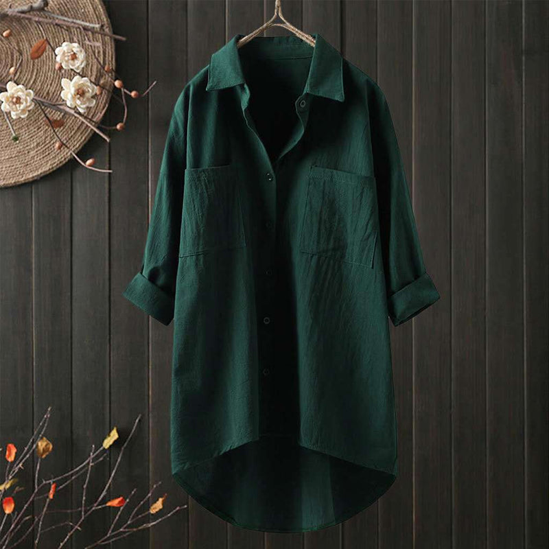 🎁Hot Sale 49% OFF💖Women's Shirt Made Of Single -Colored Cotton Linen