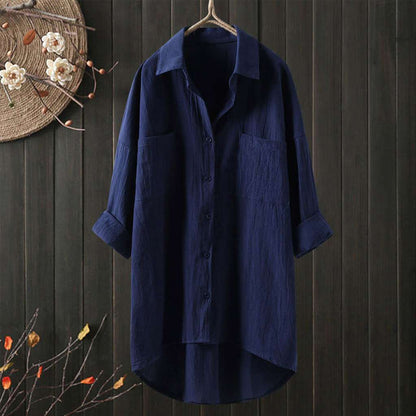 🎁Hot Sale 49% OFF💖Women's Shirt Made Of Single -Colored Cotton Linen