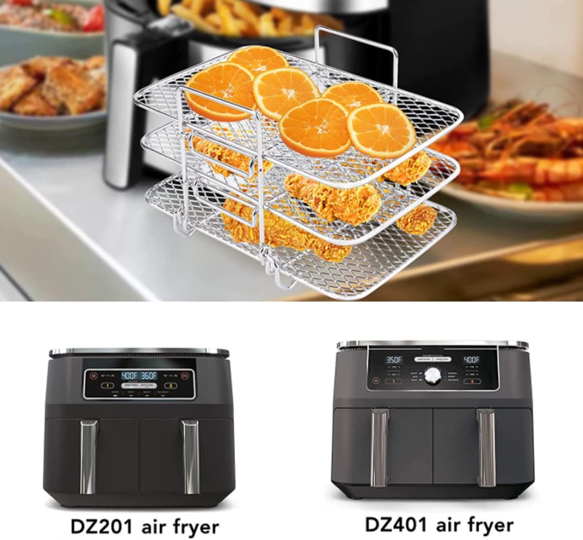 🔥Buy 2 get 1 free🔥Double Basket Air Fryers Rack