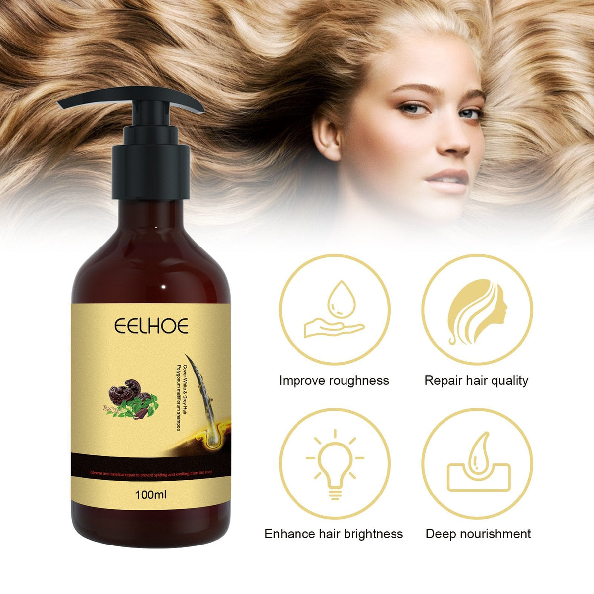 🔥Buy 2 Free Shipping✈️Polygonum Multiflorum GInger Shine Nourishing Root Shampoo