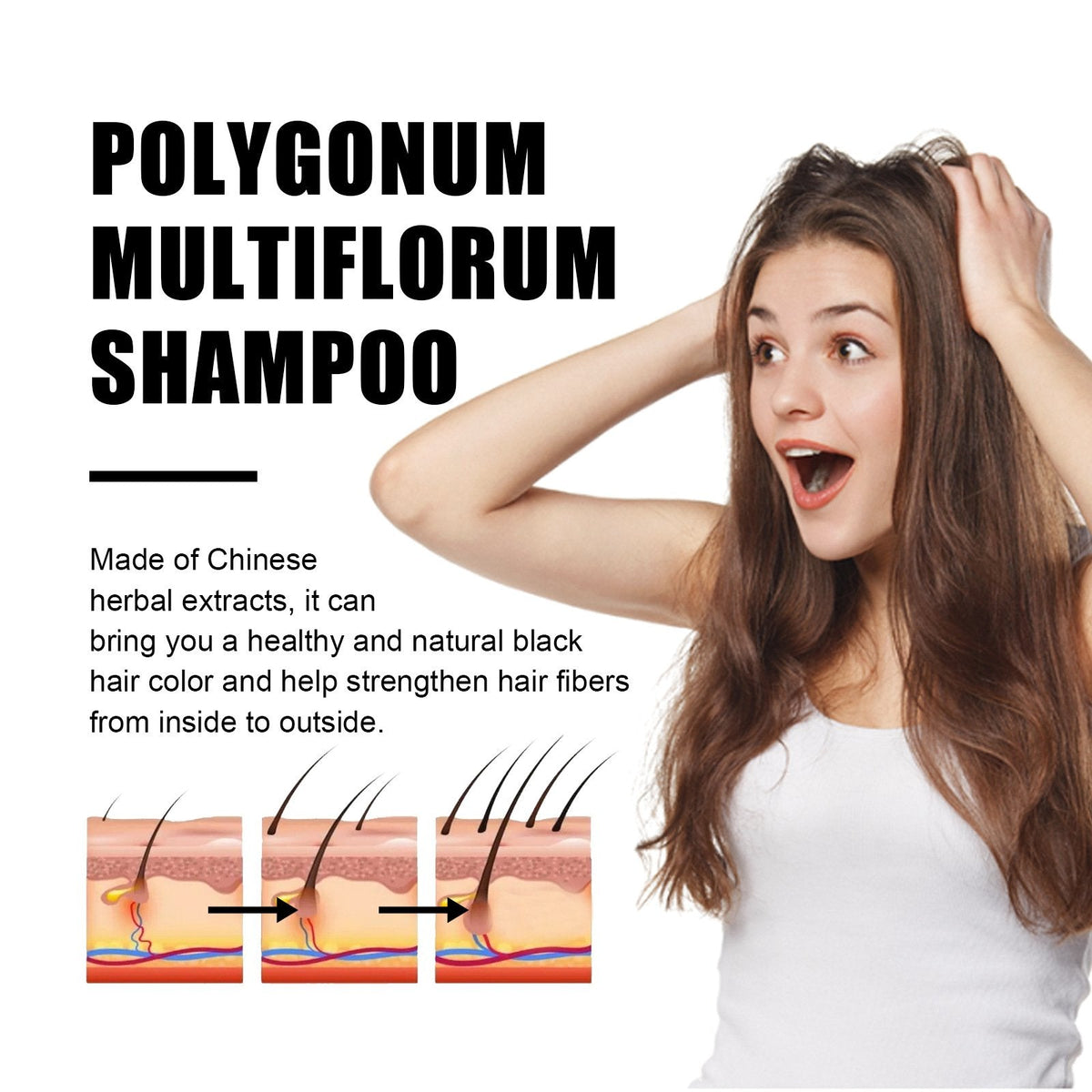 🔥Buy 2 Free Shipping✈️Polygonum Multiflorum GInger Shine Nourishing Root Shampoo