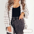 🔥Free Shipping✈️Women's Seams Raw Edge Washed Oversized Shirt Jacket With Pockets