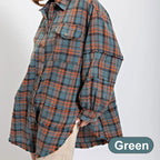🔥Free Shipping✈️Women's Seams Raw Edge Washed Oversized Shirt Jacket With Pockets