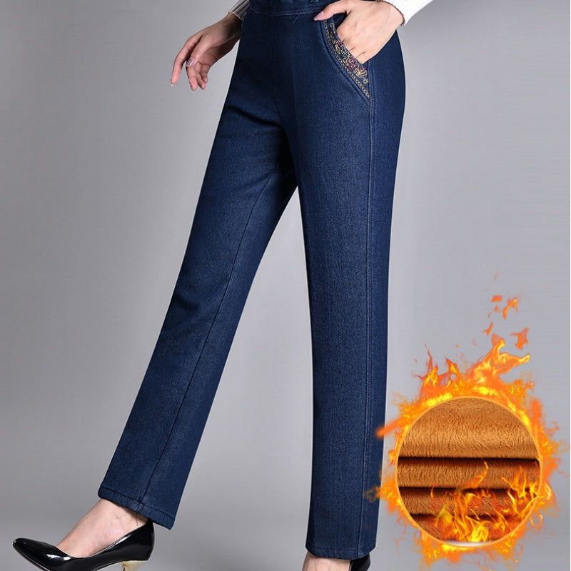 🔥Buy 2 Free Shipping✈️Women's Side-Pocket Full Elastic Waist Jeans