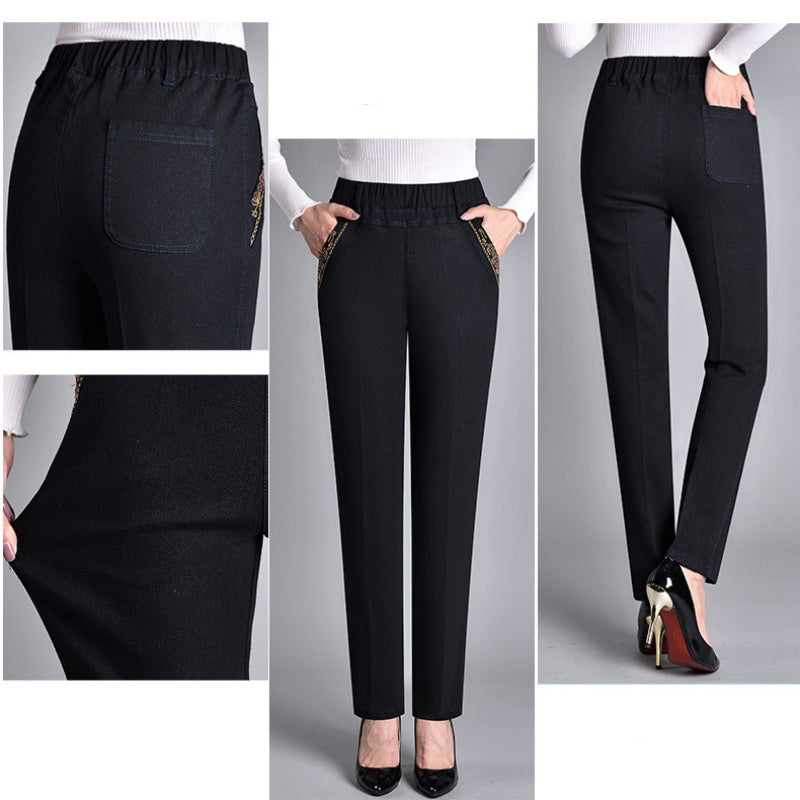 🔥Buy 2 Free Shipping✈️Women's Side-Pocket Full Elastic Waist Jeans