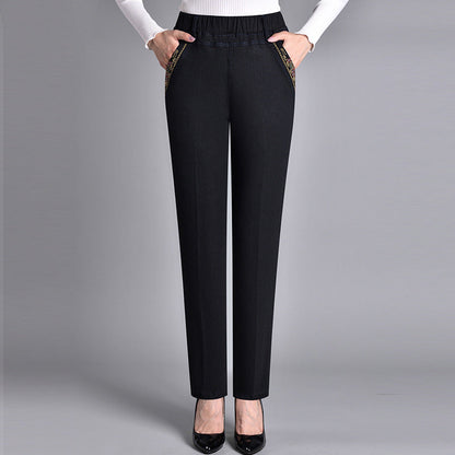 🔥Buy 2 Free Shipping✈️Women's Side-Pocket Full Elastic Waist Jeans