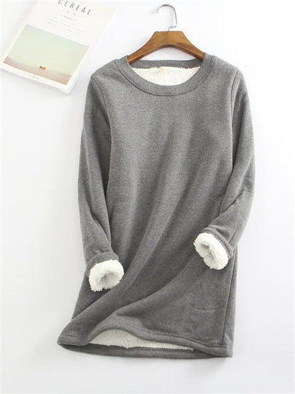 ❄️Get ready for the cold season❄️Women‘s NEW Casual Cotton Round Neck Solid Sweatshirt (S-5XL)🙋‍♀️