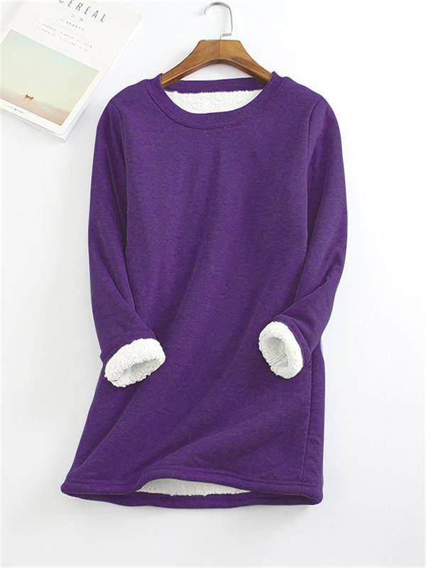 ❄️Get ready for the cold season❄️Women‘s NEW Casual Cotton Round Neck Solid Sweatshirt (S-5XL)🙋‍♀️