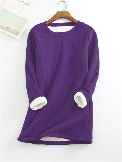 ❄️Get ready for the cold season❄️Women‘s NEW Casual Cotton Round Neck Solid Sweatshirt (S-5XL)🙋‍♀️