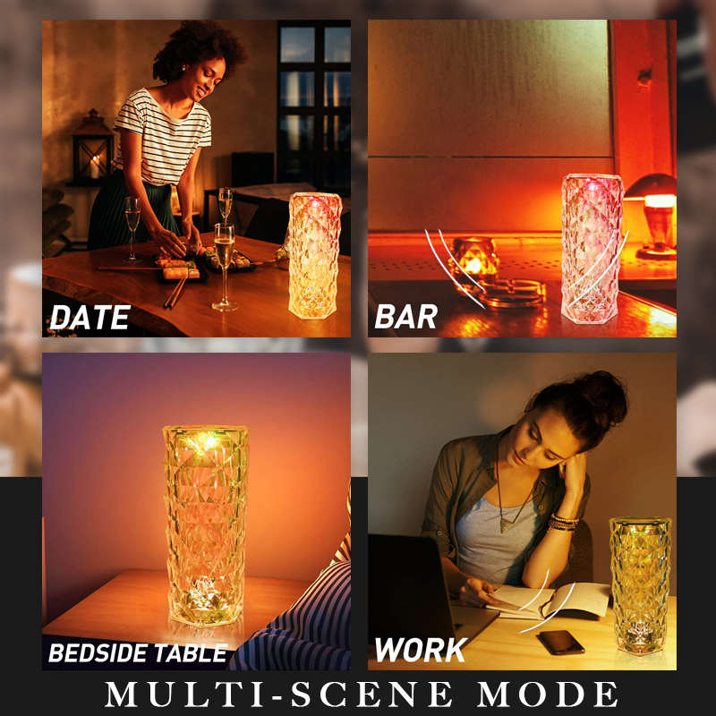Hot Sale-Touching Control Rose Crystal Lamp - Buy 2 Free Shipping