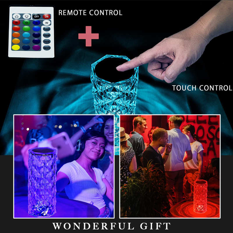 Hot Sale-Touching Control Rose Crystal Lamp - Buy 2 Free Shipping