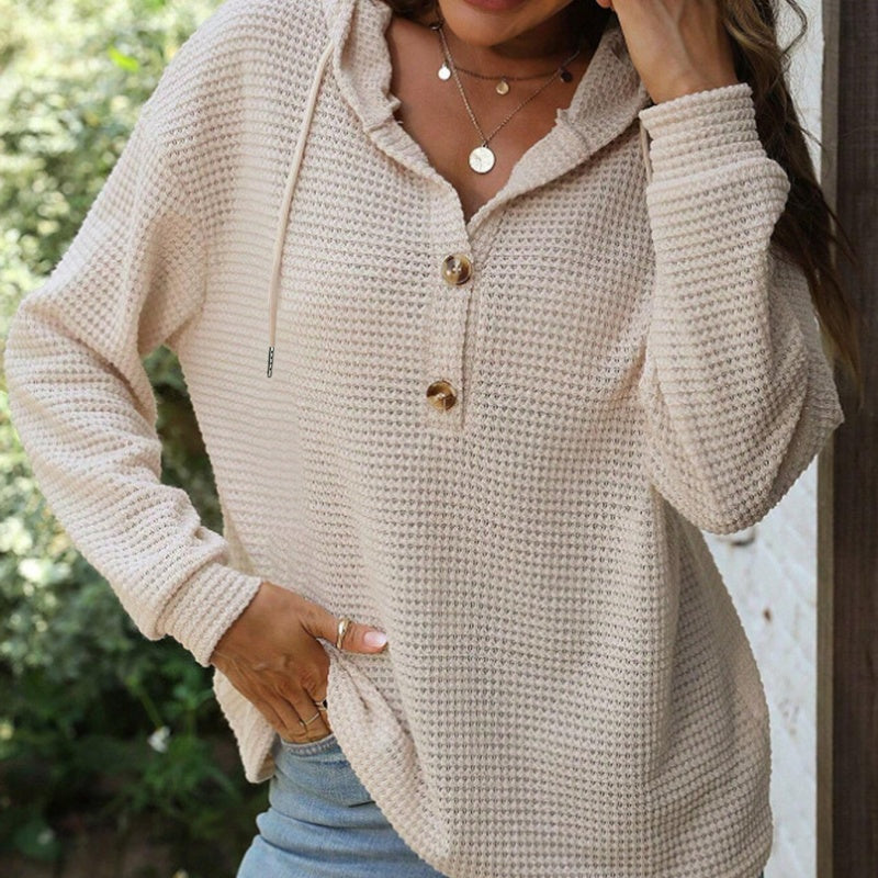 🔥Buy 2 Free Shipping✈️Women’s Trendy Solid Color Hooded Long Sleeve Top