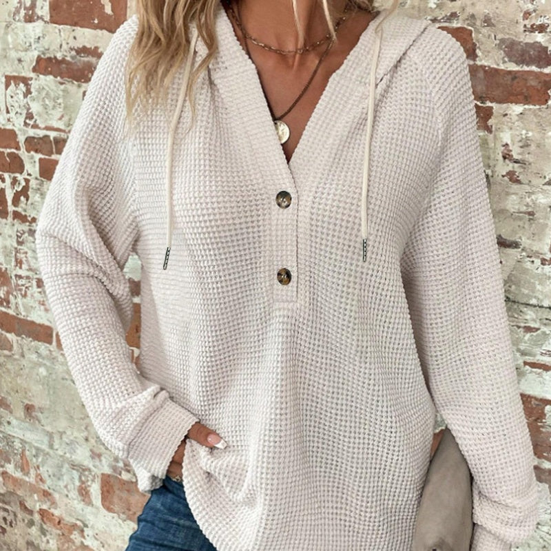 🔥Buy 2 Free Shipping✈️Women’s Trendy Solid Color Hooded Long Sleeve Top