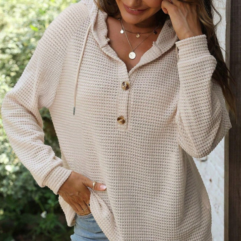 🔥Buy 2 Free Shipping✈️Women’s Trendy Solid Color Hooded Long Sleeve Top