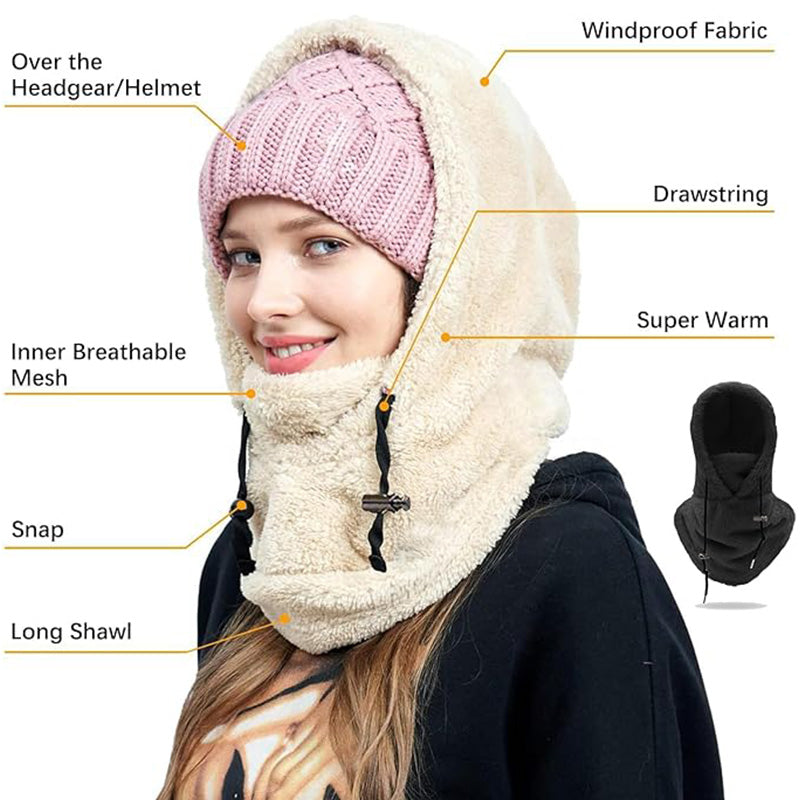 🔥Early Winter Discount-50% OFF⏰Unisex Warm Ski Hooded Scarf ☃️✈️Free Shipping