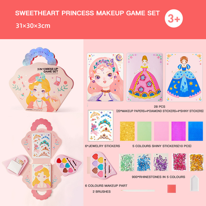 🎄Early Xmas Sales - 49% OFF🎅Fantasy 3-in-1 Princess Dress Up & Make Up Game Set💝