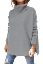 🔥Winter Hot Sale-50% OFF🔥Women's Turtleneck Oversize Hem Knit Pullover Sweater