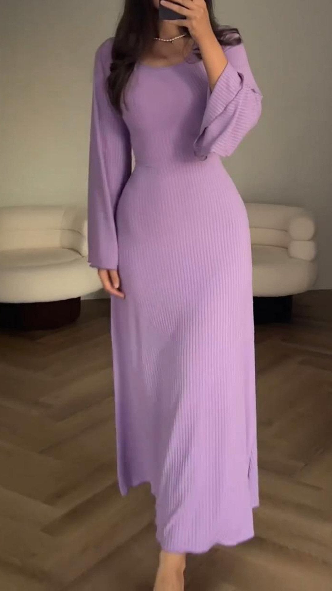 🎄Xmas Hot Sale - 49% OFF🎅Long Sleeve Split Loose Casual Dress ✈️2pcs free shipping