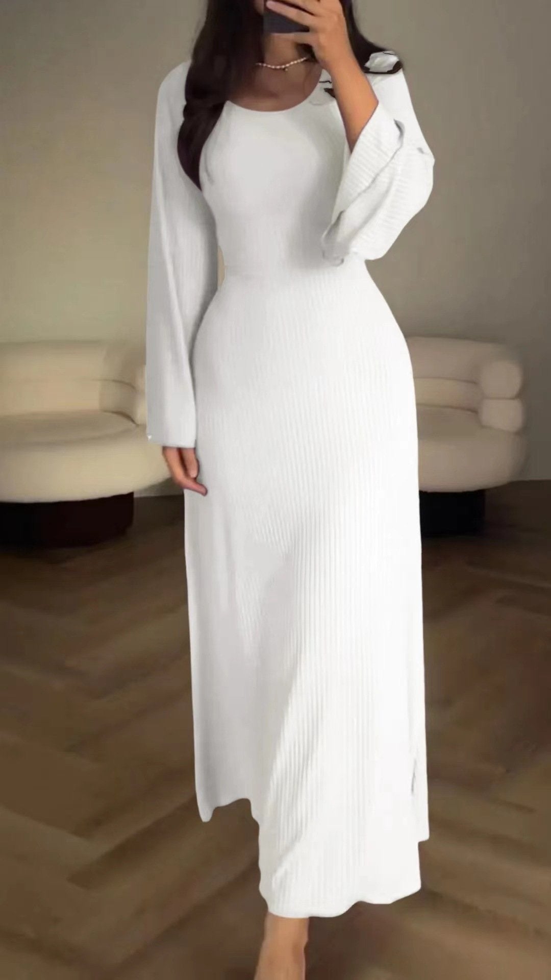 🎄Xmas Hot Sale - 49% OFF🎅Long Sleeve Split Loose Casual Dress ✈️2pcs free shipping