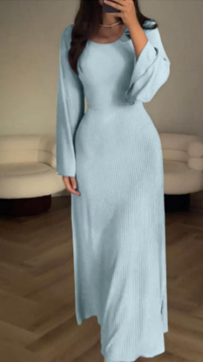 🎄Xmas Hot Sale - 49% OFF🎅Long Sleeve Split Loose Casual Dress ✈️2pcs free shipping