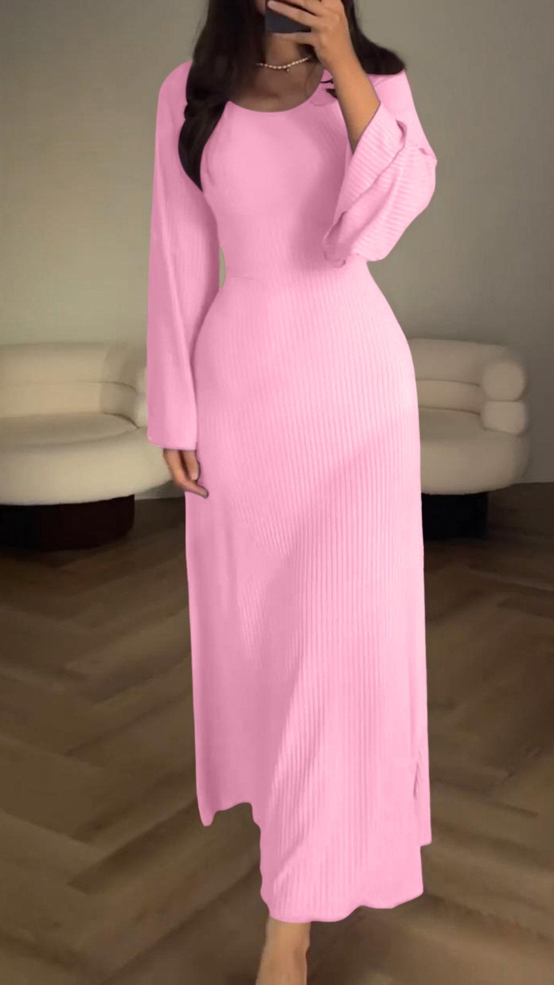 🎄Xmas Hot Sale - 49% OFF🎅Long Sleeve Split Loose Casual Dress ✈️2pcs free shipping