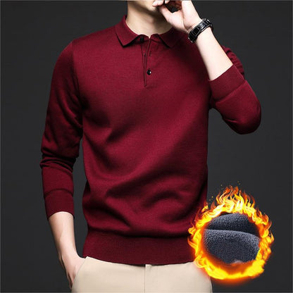 ❄️Winter Essentials -🔥Men's Winter Lapel Padded Thickened Sweater