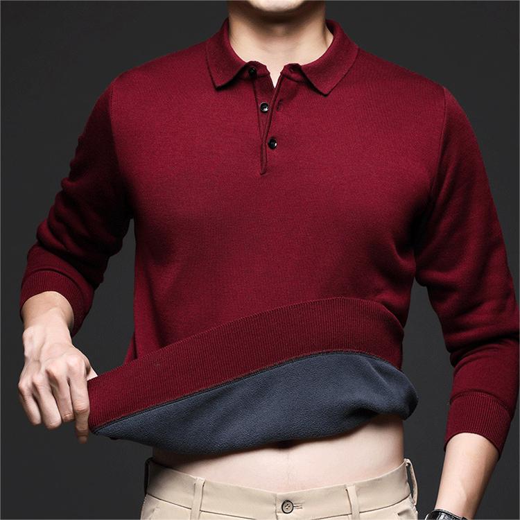 ❄️Winter Essentials -🔥Men's Winter Lapel Padded Thickened Sweater