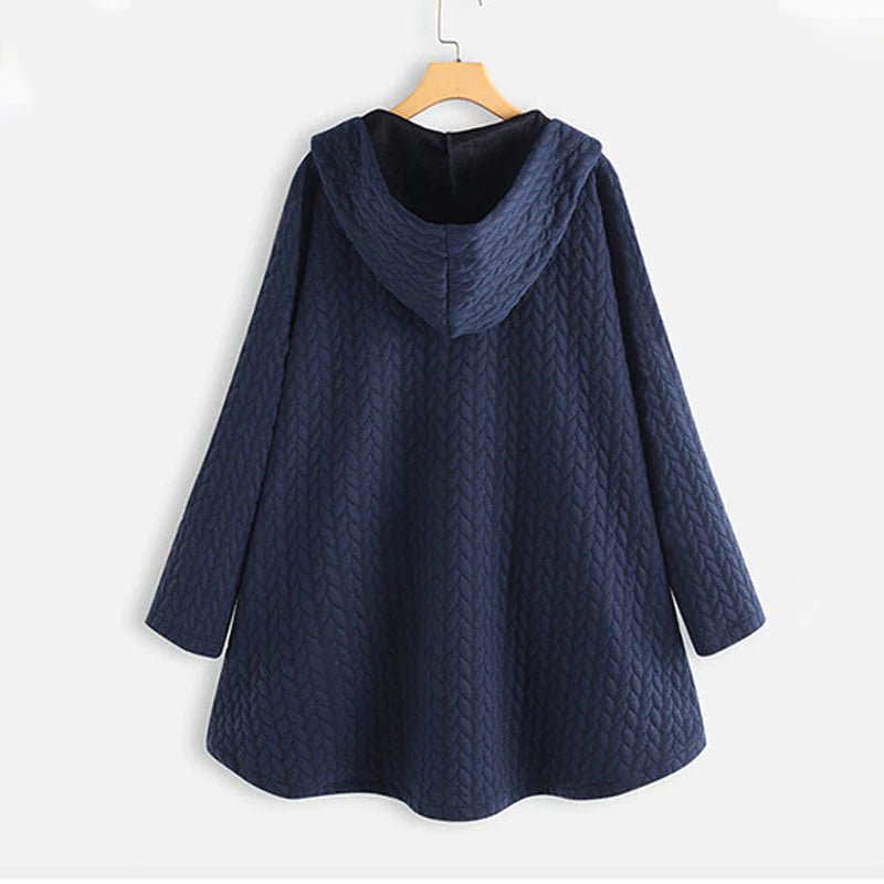 Warm Jacket with Button Closure and Hood