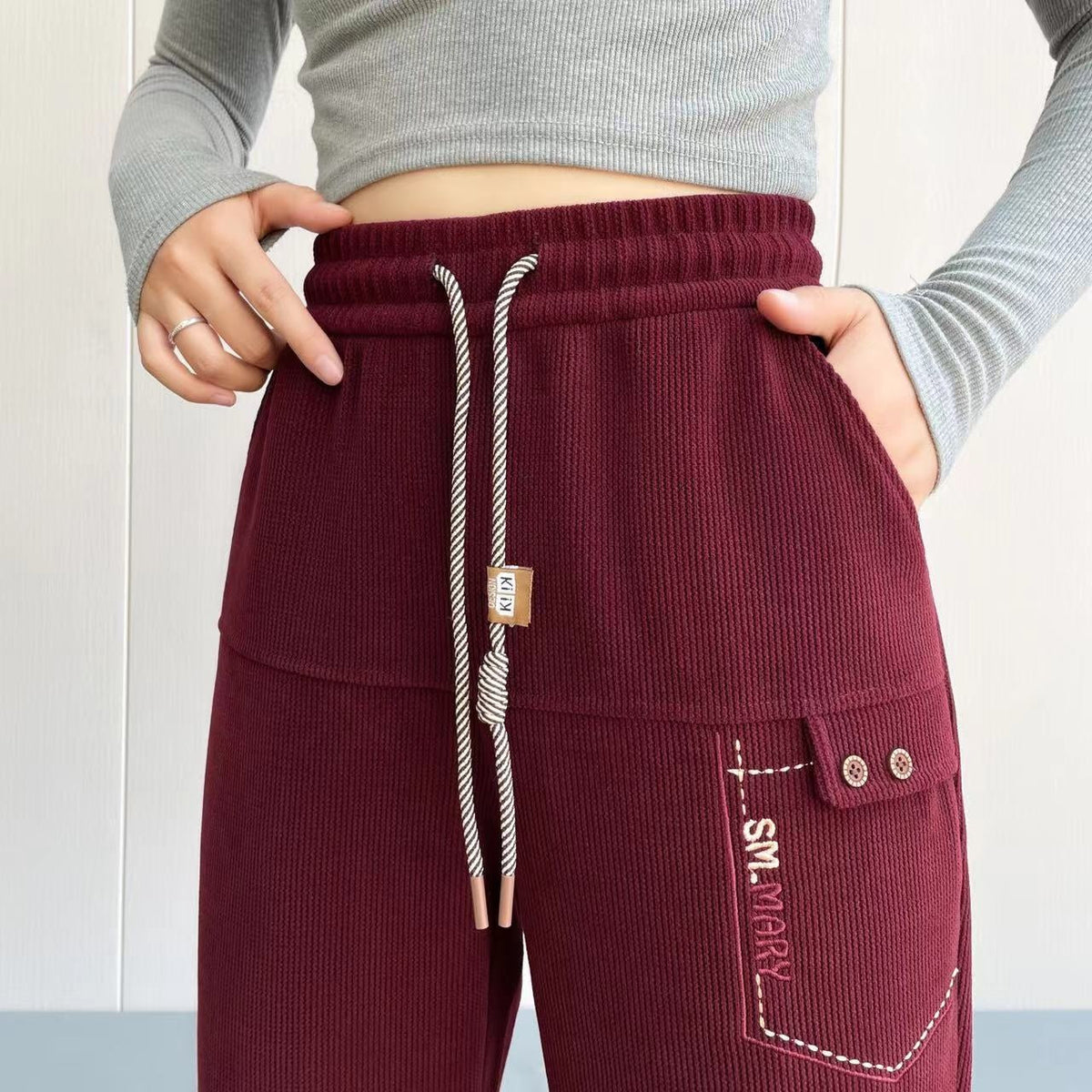 🔥Buy 2 Free Shipping✈️Women's Casual Straight-Leg Drawstring Pants with Pockets