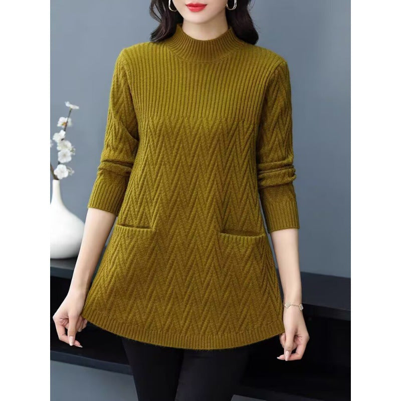 🔥Buy 2 Free Shipping✈️Women's Mid-Length Half Turtleneck Sweater