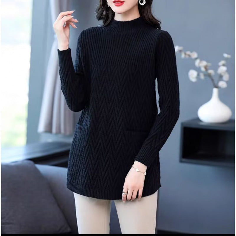 🔥Buy 2 Free Shipping✈️Women's Mid-Length Half Turtleneck Sweater