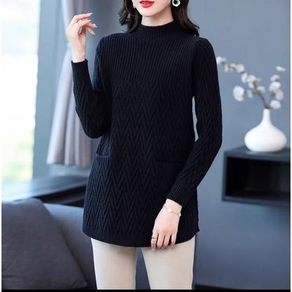 🔥Buy 2 Free Shipping✈️Women's Mid-Length Half Turtleneck Sweater