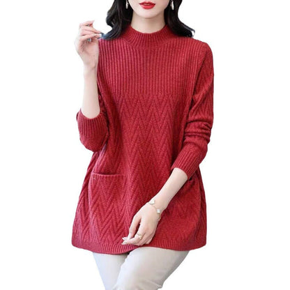 🔥Buy 2 Free Shipping✈️Women's Mid-Length Half Turtleneck Sweater