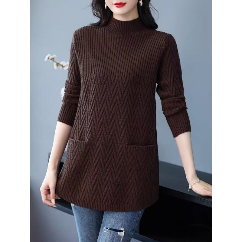 🔥Buy 2 Free Shipping✈️Women's Mid-Length Half Turtleneck Sweater