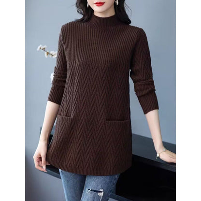 🔥Buy 2 Free Shipping✈️Women's Mid-Length Half Turtleneck Sweater