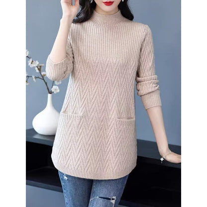 🔥Buy 2 Free Shipping✈️Women's Mid-Length Half Turtleneck Sweater