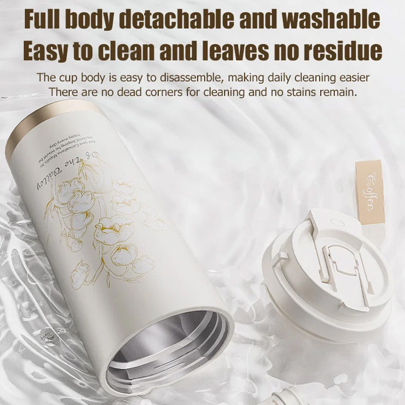 🔥Gift Idea 49% OFF Hot Sale🔥Lily of the Valley Stainless Steel / Ceramic Liner Insulation Cup