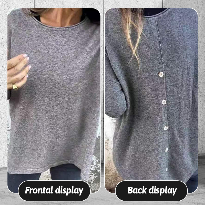 🔥Buy 2 Free Shipping✈️Women's Solid Round Neck Long Sleeve Tops