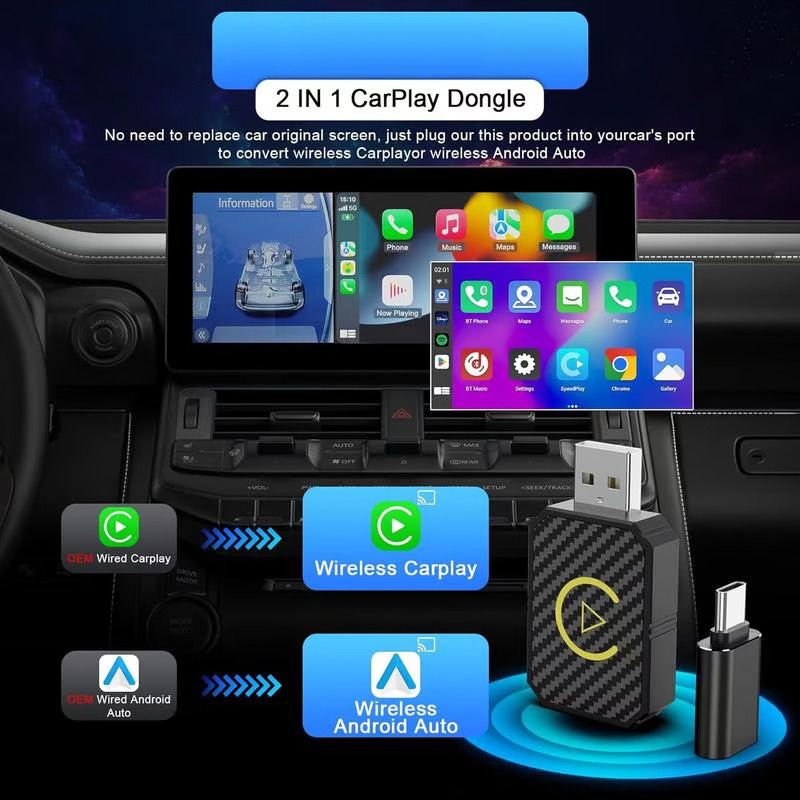 🥰2025 New Hot Sale - 49% OFF✨In-car Interconnection Wireless Carplay Adapter