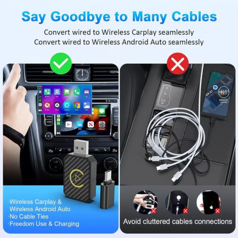 🥰2025 New Hot Sale - 49% OFF✨In-car Interconnection Wireless Carplay Adapter