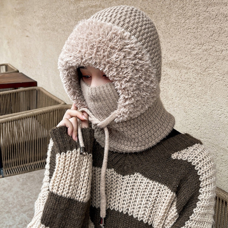 🎅🏻Christmas Sale 60% Off🎄Women's Winter One-Piece Knitted Beanie Scarf Mask 3-in-1 Balaclava