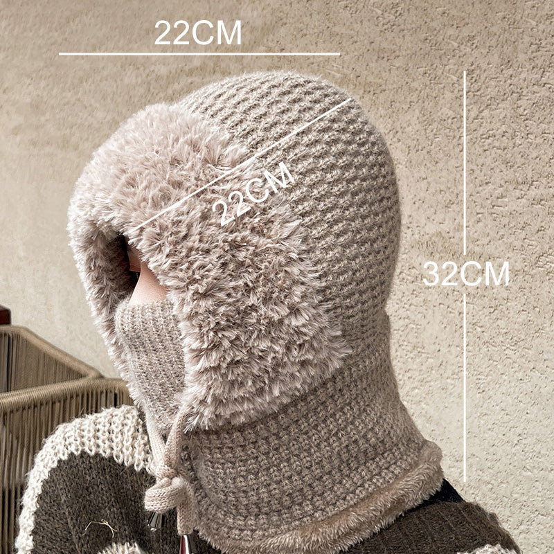 🎅🏻Christmas Sale 60% Off🎄Women's Winter One-Piece Knitted Beanie Scarf Mask 3-in-1 Balaclava