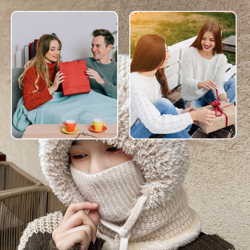 🔥Big Sale 50% OFF🔥Women's Winter One-Piece Knitted Beanie Scarf Mask 3-in-1 Balaclava