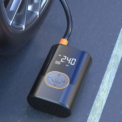 Multifunctional Portable Car Tire Inflator with Light