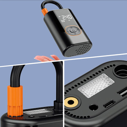 Multifunctional Portable Car Tire Inflator with Light