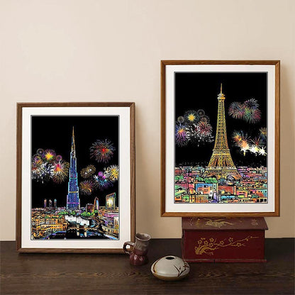 🎄Xmas Hot Sale - 49% OFF🎅4PCS Creative Scratch Paintings Set with Tool