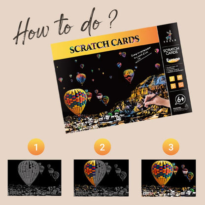 🎄Xmas Hot Sale - 49% OFF🎅4PCS Creative Scratch Paintings Set with Tool
